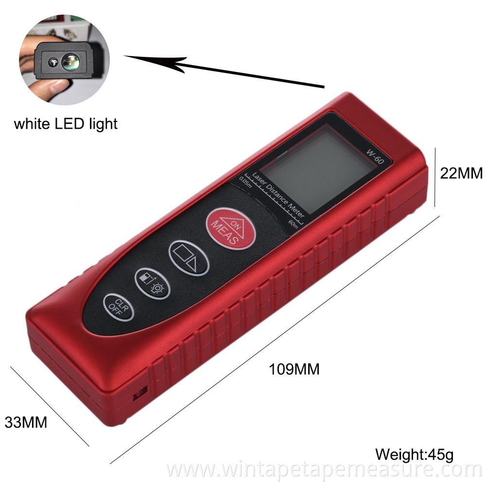 40M 60M Handheld Digital Laser Distance Meter Range Finder Measure Diastimeter Rangefinders